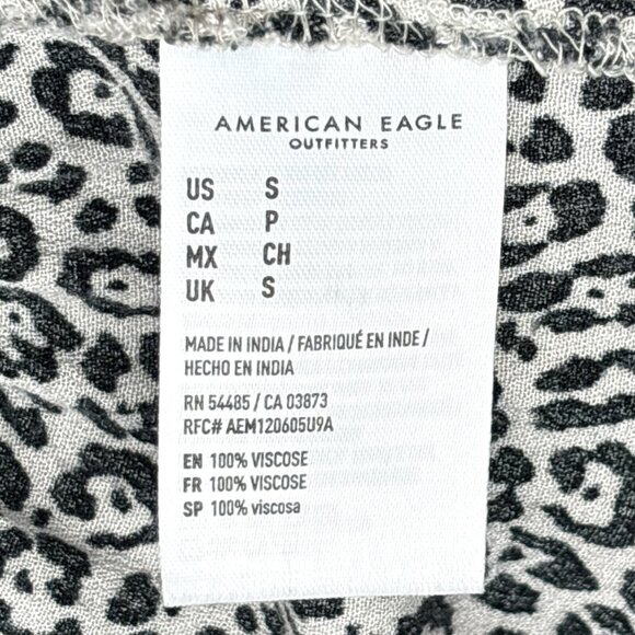 American Eagle Leopard Print Ruffle Mini Skirt Juniors Small Y2K Soft Grunge - Picture 8 of 10